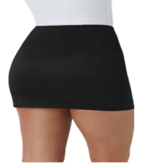 High Waisted 2-in-1 Bodycon Mini Skirt - Picture 2 of 3